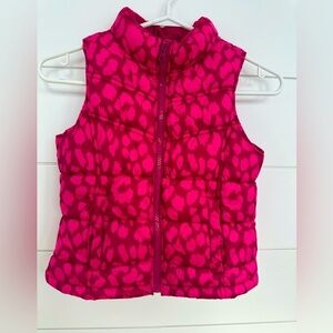 Old Navy pink girls puffer vest size 6-7
